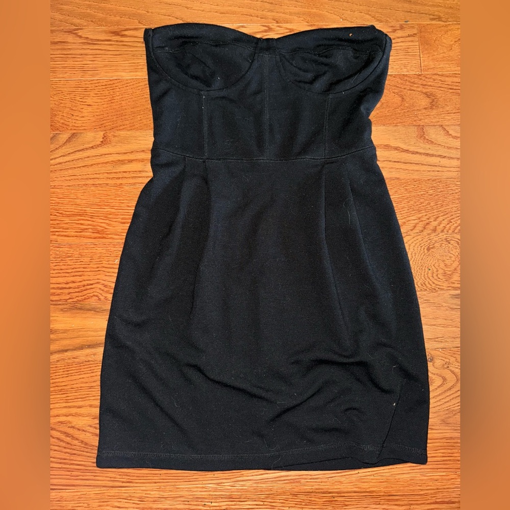 Small Garage Black Strapless Mini Dress